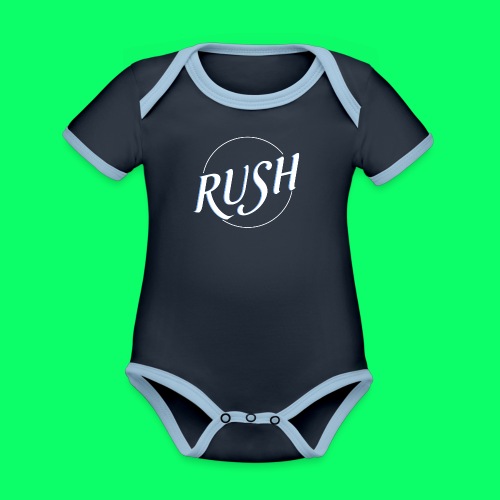 RUSH CLASSIC - Organic Contrast SS Baby Bodysuit