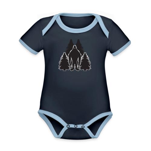 Bigfoot Trees - Organic Contrast SS Baby Bodysuit