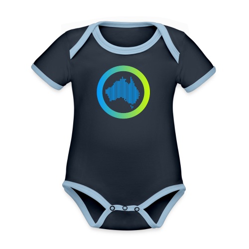 Gradient Symbol Only - Organic Contrast SS Baby Bodysuit
