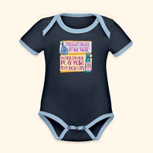 Play Music on the Porch Day 2023 - Organic Contrast SS Baby Bodysuit