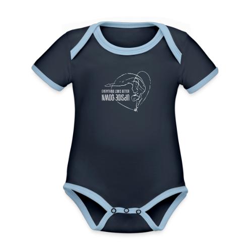 Esh - Everything Looks Better Upside Down - Organic Contrast SS Baby Bodysuit