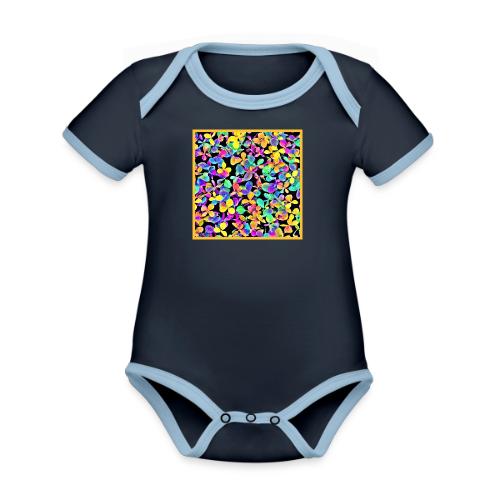 Stylish Foliage Leafy Elegance - Organic Contrast SS Baby Bodysuit