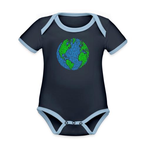 Global PEACE Sphere - Organic Contrast SS Baby Bodysuit
