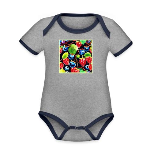 Berryful Delight Art - Organic Contrast SS Baby Bodysuit