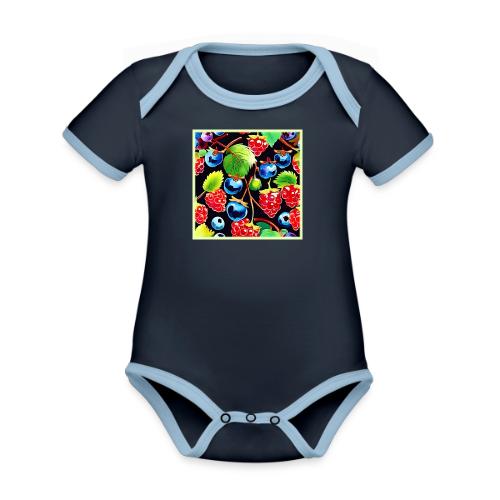 Berryful Delight Art - Organic Contrast SS Baby Bodysuit