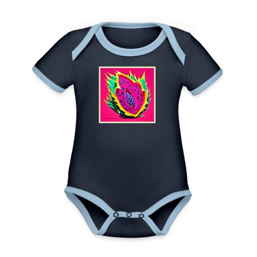 Dragon Fruit Dream - Organic Contrast SS Baby Bodysuit