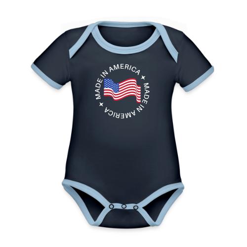 Made in America - Organic Contrast SS Baby Bodysuit