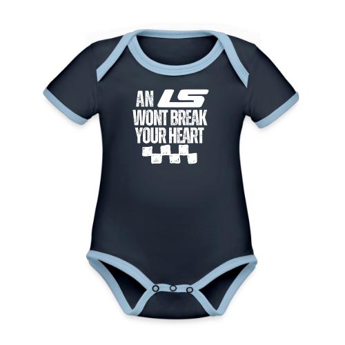 AN LS WONT BREAK YOUR HEART - Organic Contrast SS Baby Bodysuit