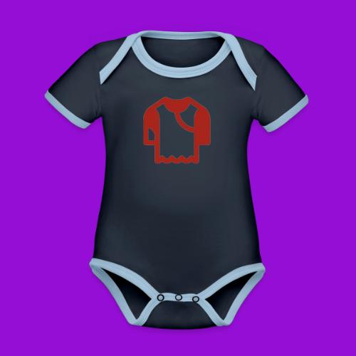 Logo outline - Organic Contrast SS Baby Bodysuit