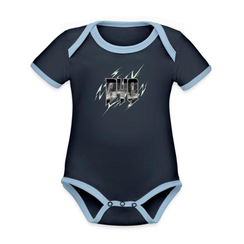 Ayo's Gray - Organic Contrast SS Baby Bodysuit