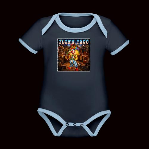 The Clown Taco Circus Humor Character - Organic Contrast SS Baby Bodysuit