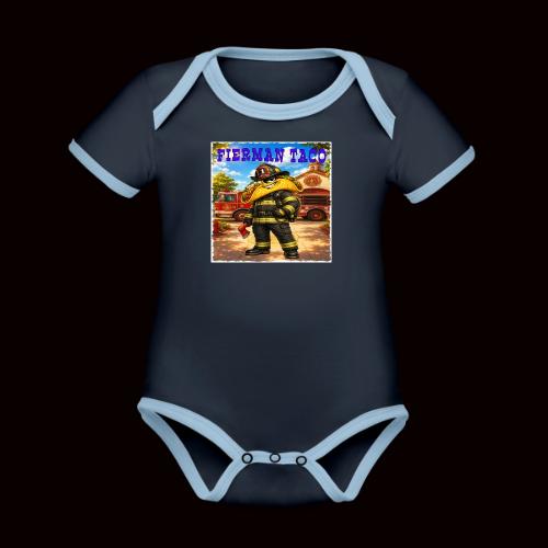Fireman Taco - Organic Contrast SS Baby Bodysuit
