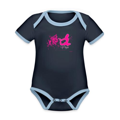yoga_002 - Organic Contrast SS Baby Bodysuit