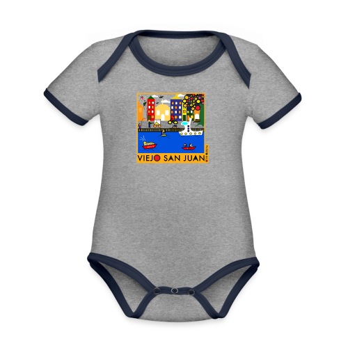 Viejo San Juan - Organic Contrast SS Baby Bodysuit
