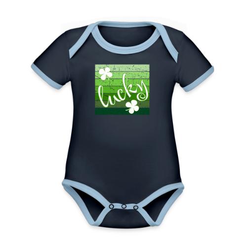 lucky - Organic Contrast SS Baby Bodysuit