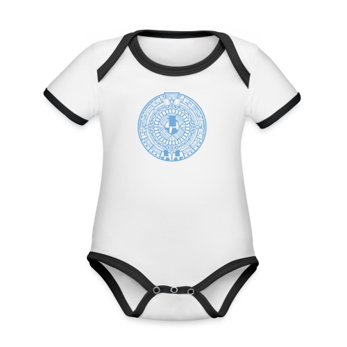 SpyFu Mayan - Organic Contrast Short Sleeve Baby Bodysuit