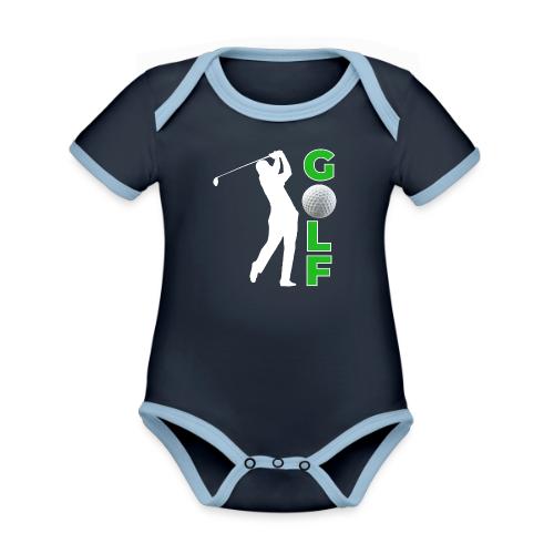 Golf: Classic Golf Motion - Organic Contrast SS Baby Bodysuit