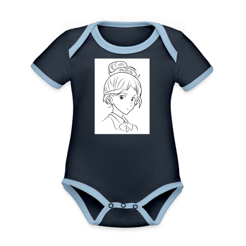Girl - Organic Contrast SS Baby Bodysuit