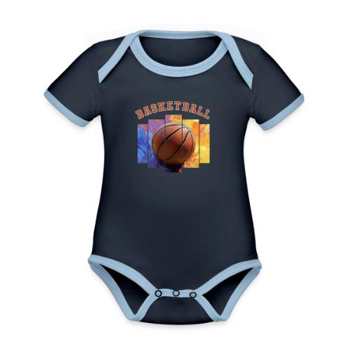 Basketball Pulse - Organic Contrast SS Baby Bodysuit
