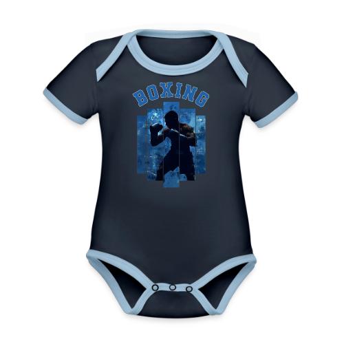Boxing Never Stops - Organic Contrast SS Baby Bodysuit