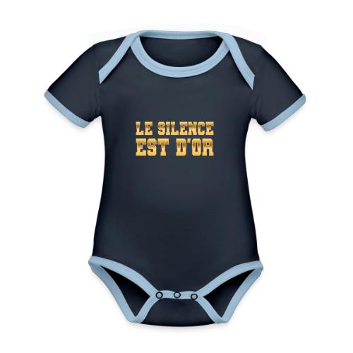 Le silence est d'or - Organic Contrast SS Baby Bodysuit