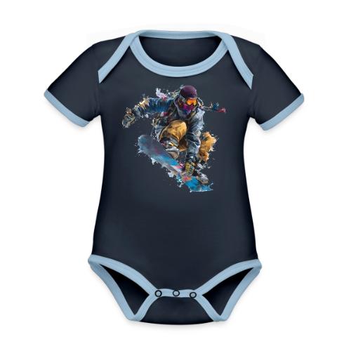 Snowboarding: Splash of Speed - Organic Contrast SS Baby Bodysuit