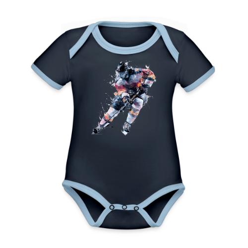 Hockey: Frozen Motion - Organic Contrast SS Baby Bodysuit