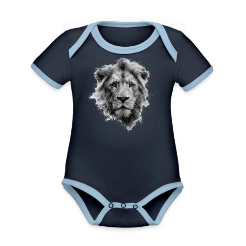 Lion: Monochrome King - Organic Contrast SS Baby Bodysuit