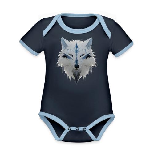 Ivory Grace Wolf - Organic Contrast SS Baby Bodysuit