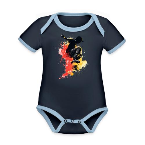 Skateboarding: Splash of Motion - Organic Contrast SS Baby Bodysuit