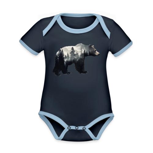 Forest Within the Bear - Organic Contrast SS Baby Bodysuit