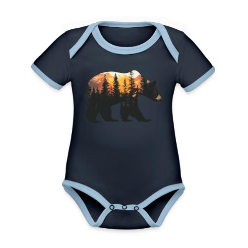 Bear: Sunset Guardian - Organic Contrast SS Baby Bodysuit