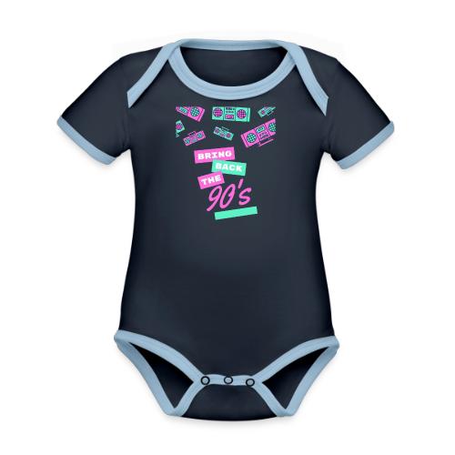 Bring Back The 90s Nostalgia Design| Retro 90s Art - Organic Contrast SS Baby Bodysuit