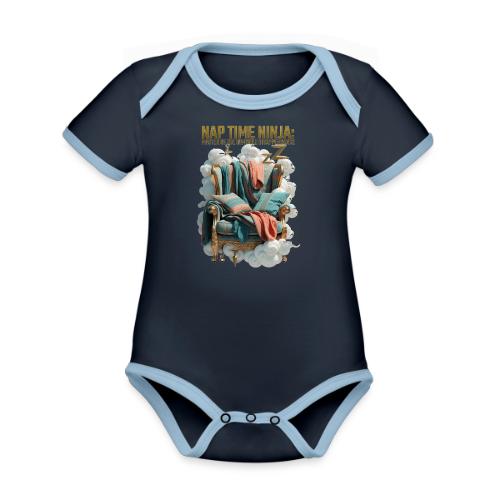 Nap Time Ninja T Shirt - Organic Contrast SS Baby Bodysuit