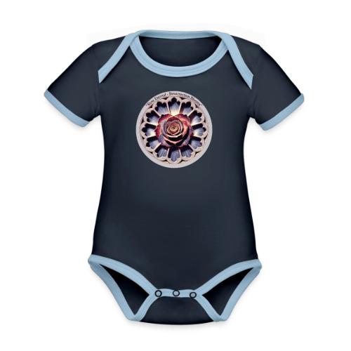Easter Rose Resurrection T Shirt, Spring Gift - Organic Contrast SS Baby Bodysuit