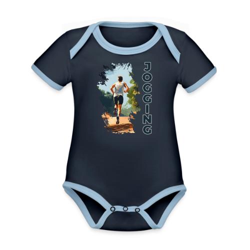 Jogging Vibes - Organic Contrast SS Baby Bodysuit