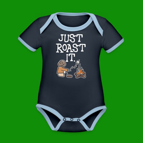 Just Roast It - Organic Contrast SS Baby Bodysuit