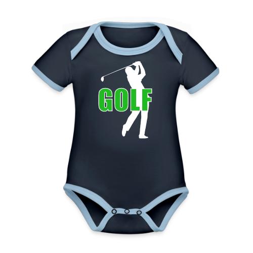 Golf: Classic Golf Motion - Organic Contrast SS Baby Bodysuit
