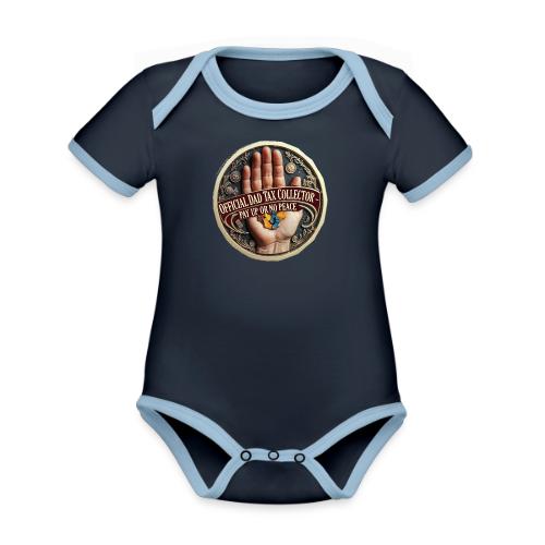 Dad Tax Collector Medallion T Shirt - Organic Contrast SS Baby Bodysuit