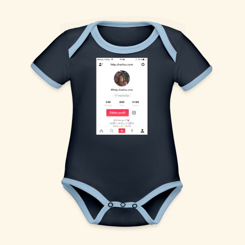 merch1 - Organic Contrast SS Baby Bodysuit