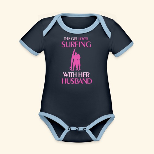 Surf Shirts Womens for Men, Women, Kids, Babies - Organic Contrast SS Baby Bodysuit