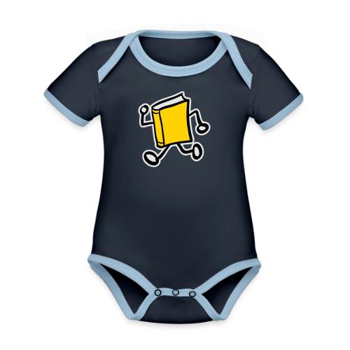 internal bally solo 3 colour white outline - Organic Contrast SS Baby Bodysuit