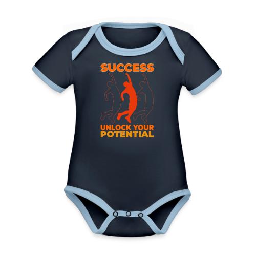 Unlock Success - Organic Contrast SS Baby Bodysuit