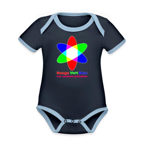 RGB Primary Colors - Organic Contrast SS Baby Bodysuit