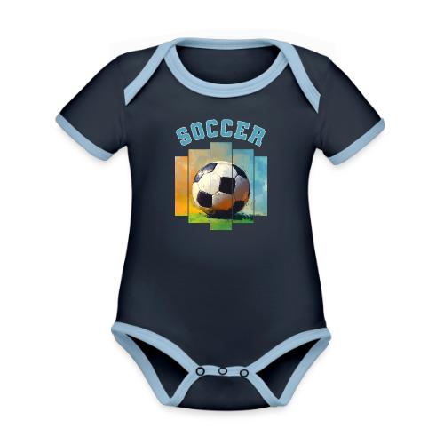 Soccer Ball Vibes - Organic Contrast SS Baby Bodysuit