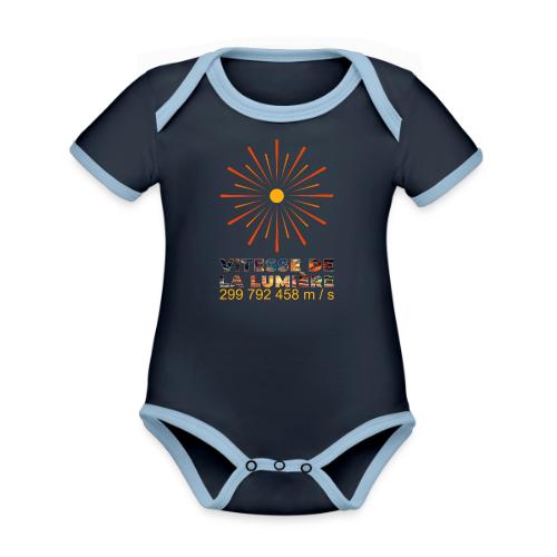 Speed of light - Organic Contrast SS Baby Bodysuit