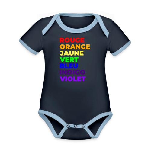 True Colors - Organic Contrast SS Baby Bodysuit