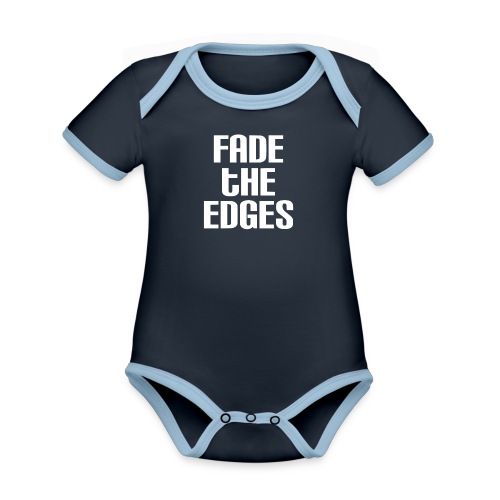 Fade the Edges White - Organic Contrast SS Baby Bodysuit