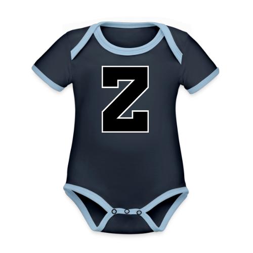 Varsity Letter Z Athletic Font Design - Organic Contrast SS Baby Bodysuit