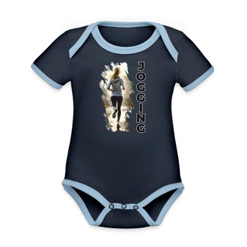 Jogging: Run into Motion - Organic Contrast SS Baby Bodysuit